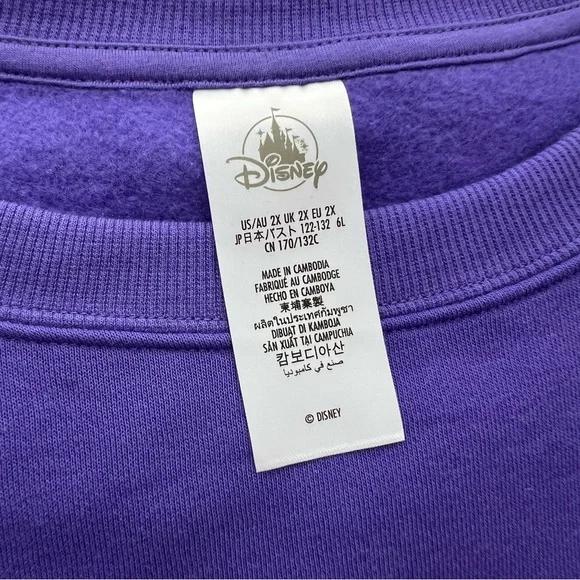 Disney Parks Ariel Purple Crewneck Sweatshirt - Size 2X - New Without Tags - Picture 4 of 6